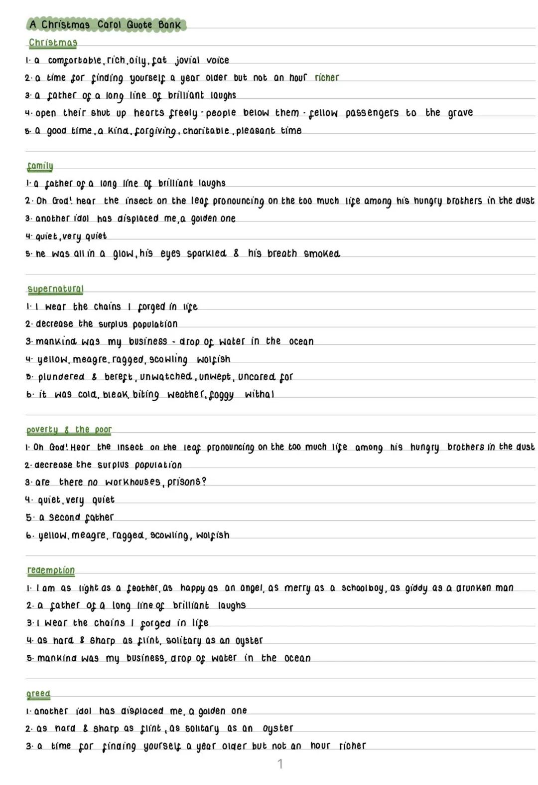 # A Christmas Carol Quote Bank
Christmas
1. a comfortable, rich, oily, fat jovial voice
2. a time for finding yourself a year older but not