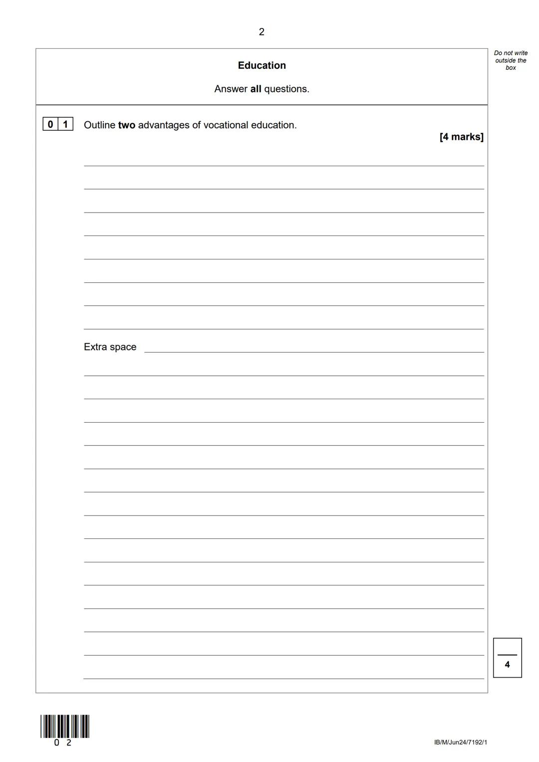 --- OCR Start ---
AQA
Please write clearly in block capitals.
Centre number
Surname
Forename(s)
Candidate signature
I declare this is my own