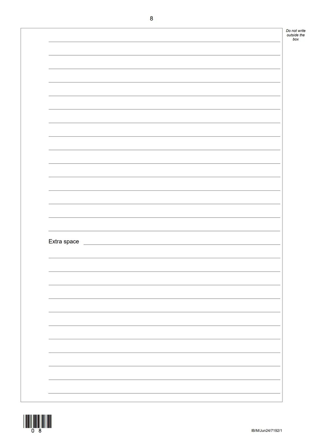 --- OCR Start ---
AQA
Please write clearly in block capitals.
Centre number
Surname
Forename(s)
Candidate signature
I declare this is my own