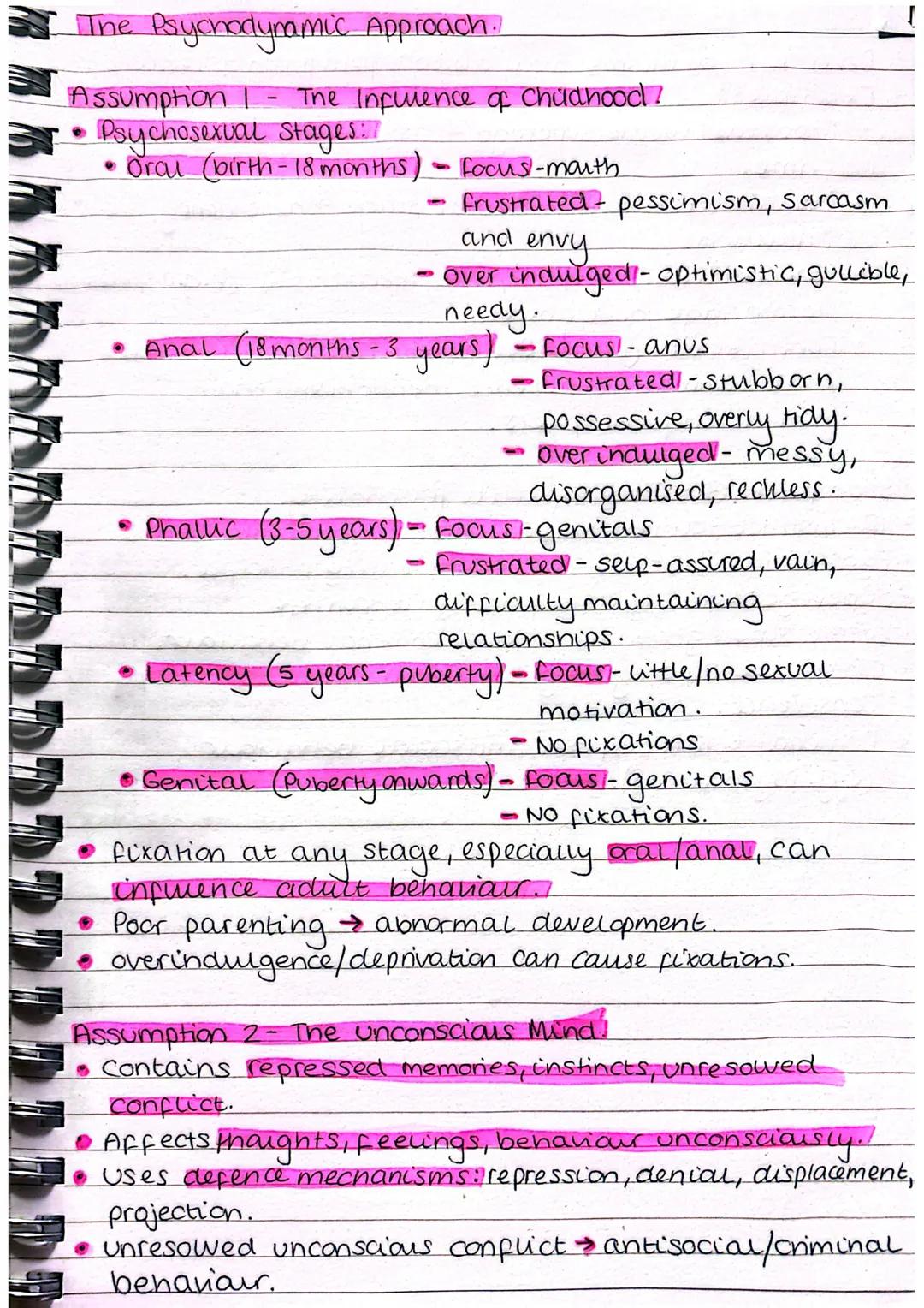 The Psychodynamic Approach