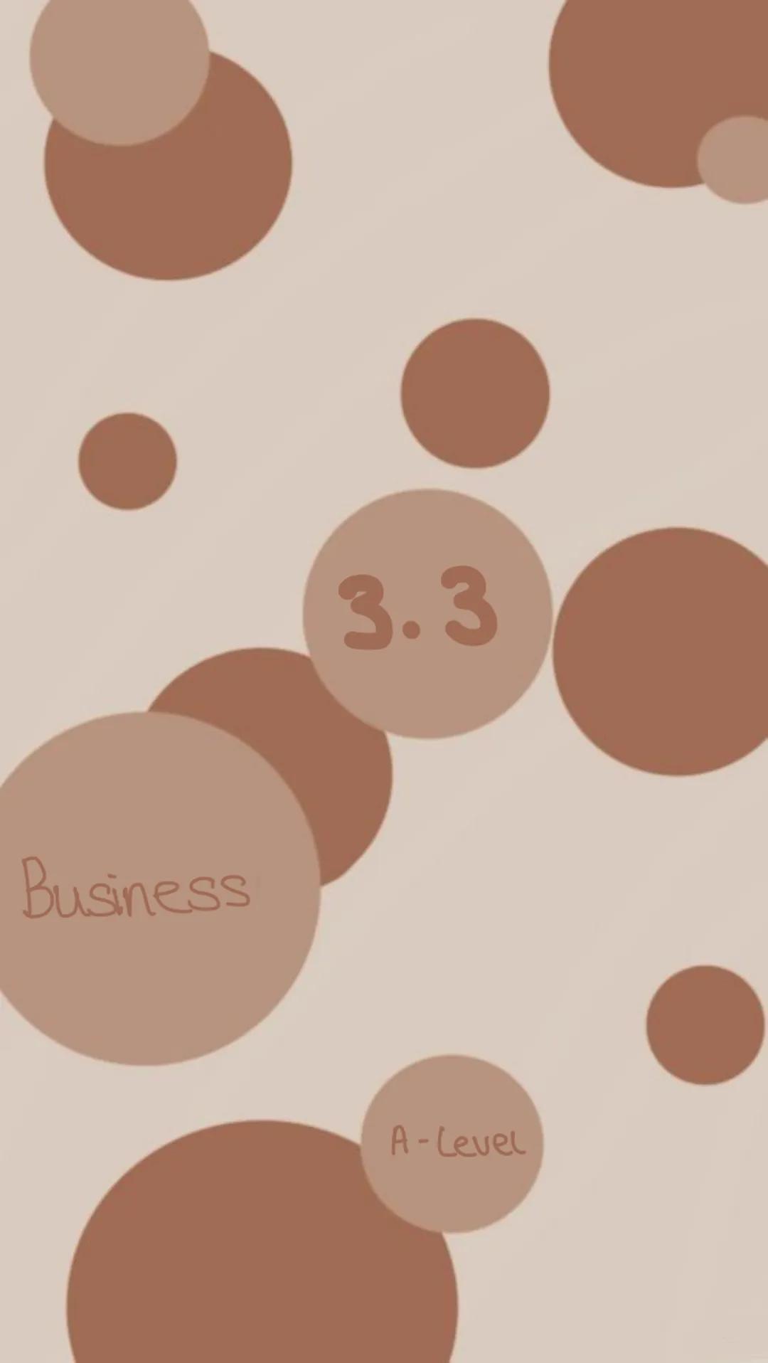 3.3
Business
A - Level 3.3.1
Quantitative sales forecasting
Components:
• Trend correlations
• Cyclical → Due to economic factors
• Season