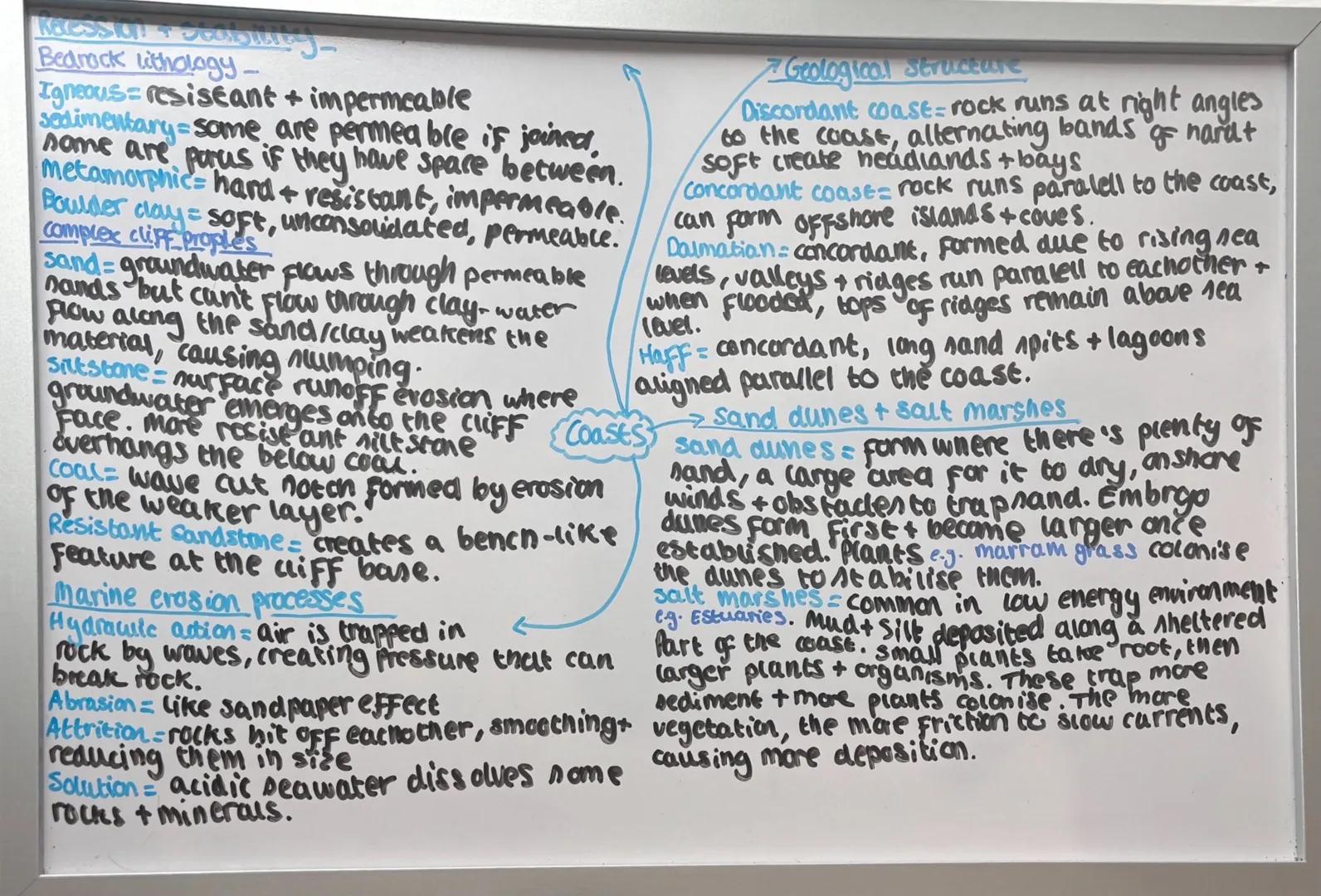 Sediment transport + Deposition
Suspension = particles small enough to be
suspended in water.
Saltation = small jumps
Traction = dragged/rol