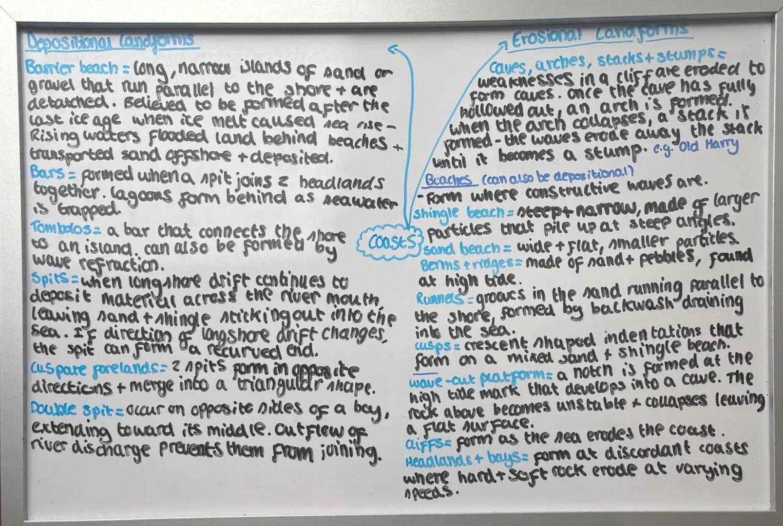 Sediment transport + Deposition
Suspension = particles small enough to be
suspended in water.
Saltation = small jumps
Traction = dragged/rol