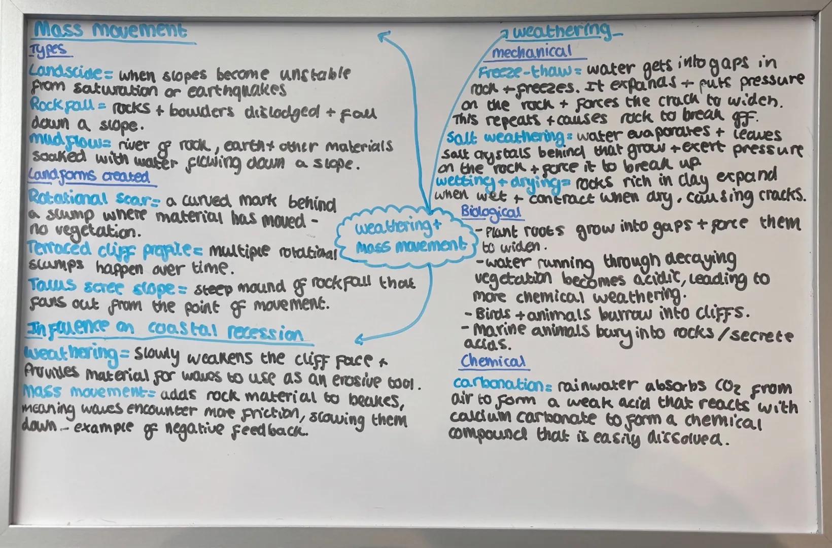 Sediment transport + Deposition
Suspension = particles small enough to be
suspended in water.
Saltation = small jumps
Traction = dragged/rol