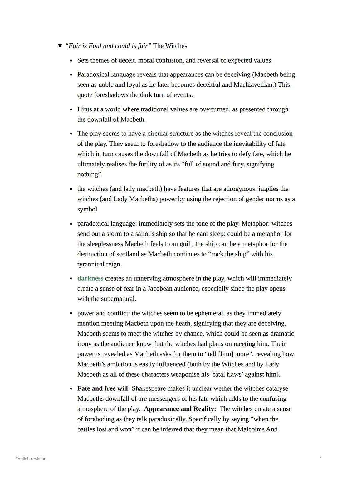 Lit paper 1 grade 9 analysis: Macbeth & A Christmas Carol