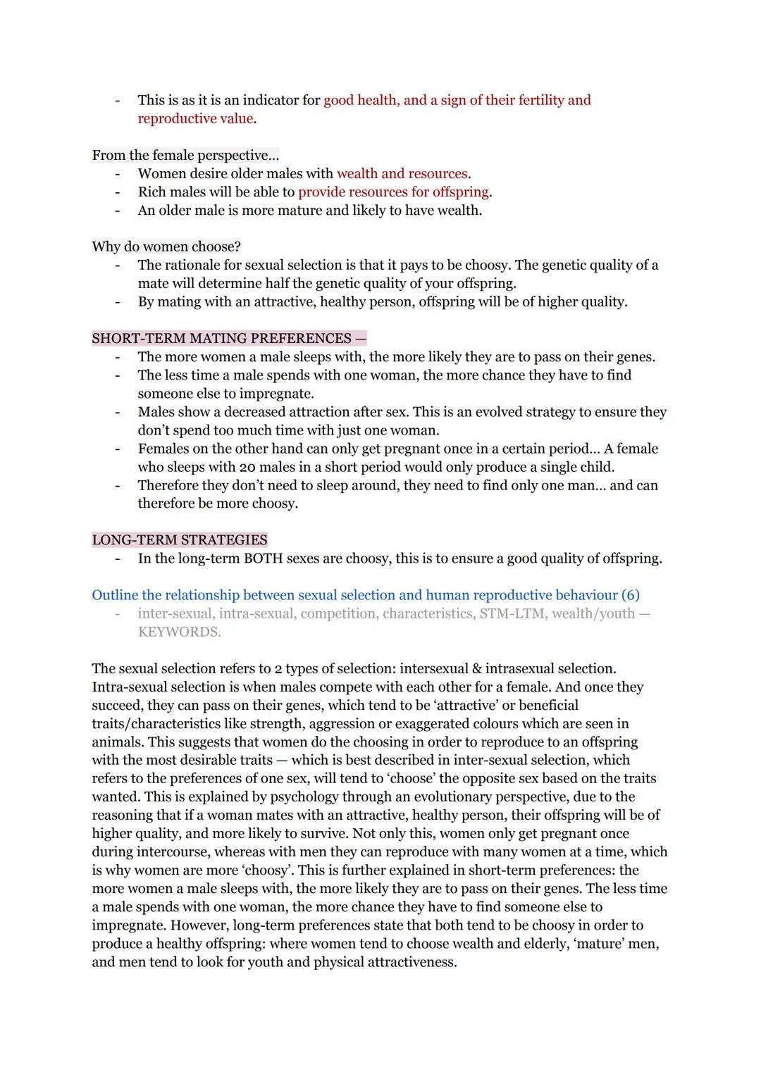 Relationships
PSYCHOLOGY
Relationships
EVOLUTIONARY EXPLANATIONS FOR PARTNER PREFERENCES
- The basis of this theory is that every species ha
