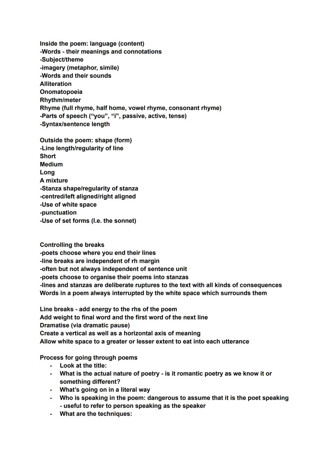 One known poem and one unseen poem
Marked on
Ao1- Knowledge, understanding, critical response to the poem
Ao2- Analysis of methods
Ao4- Comp