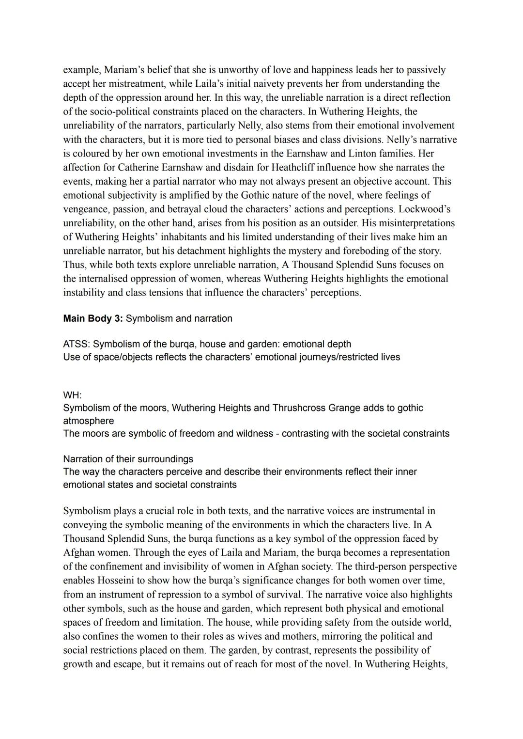 Compare the ways in which the writers of your two chosen texts make
use of narrative voice. You must relate your discussion to relevant
cont