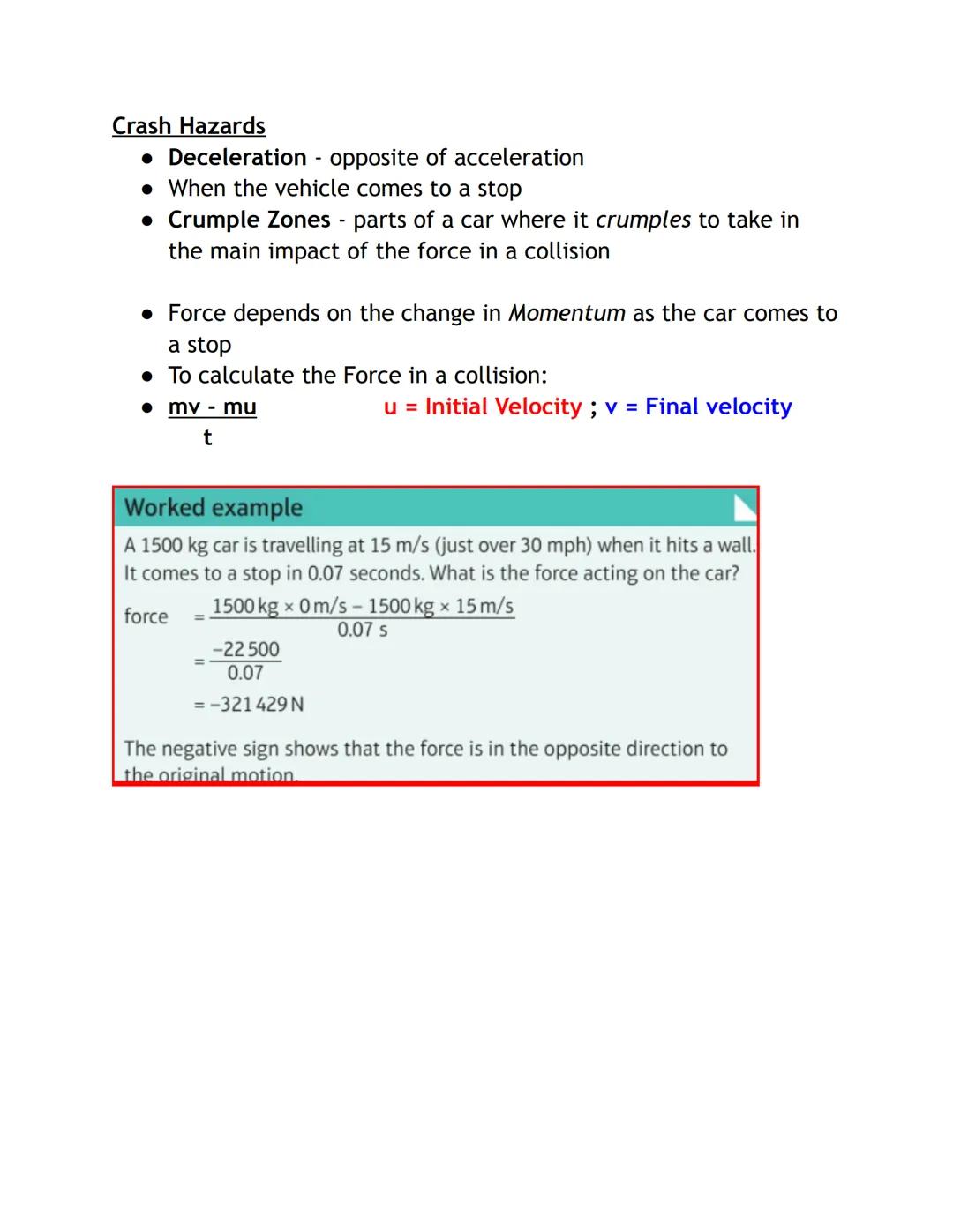 CP2/SP2 Summary
• Unit of Force - N (Newtons)
• Resultant force - outcome of 2 or more forces on each
direction
200N
Resultant Force
200N-10