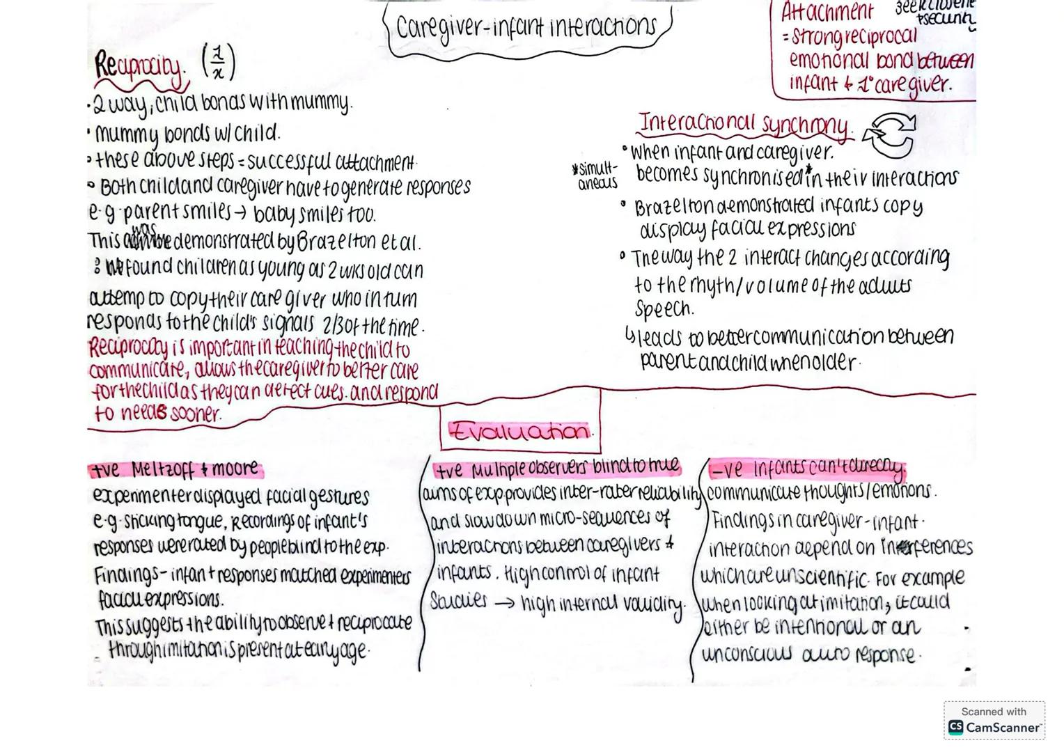 ## Reciprociry. ($
\frac{1}{x}$)
- 2 way, child bonds with mummy.
- mummy bonds w/ child.
- these above steps = successful attachment
- Bot