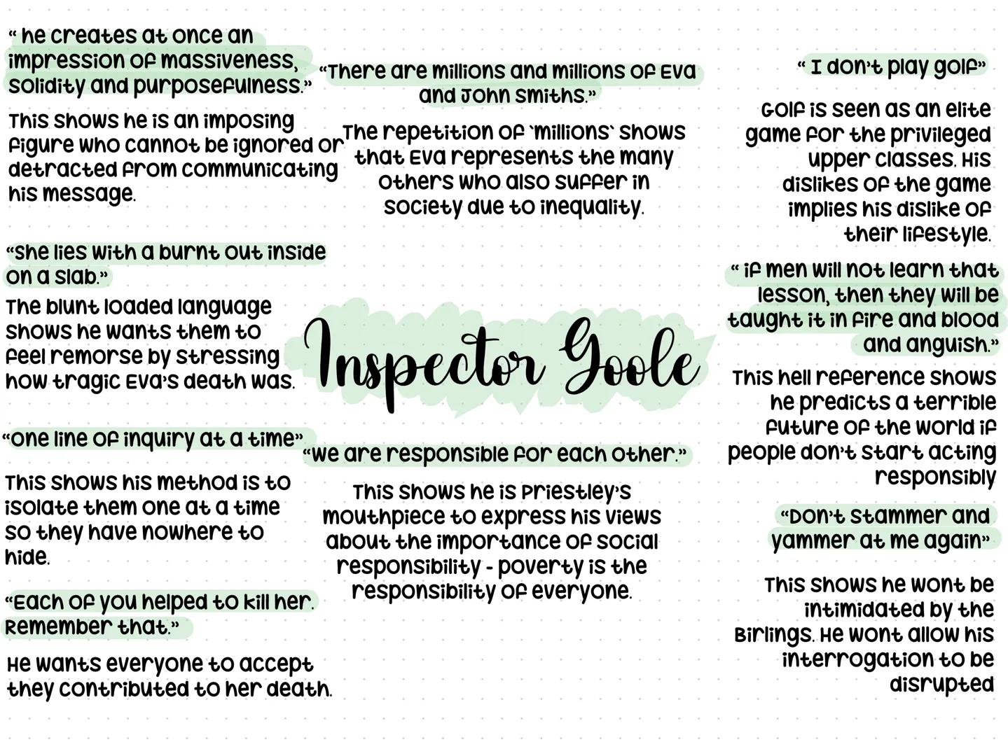 An inspector calls
"HAIF Shy - half assertive" "you're beginning to pretend that
In the initial stage directions nothings really happened a