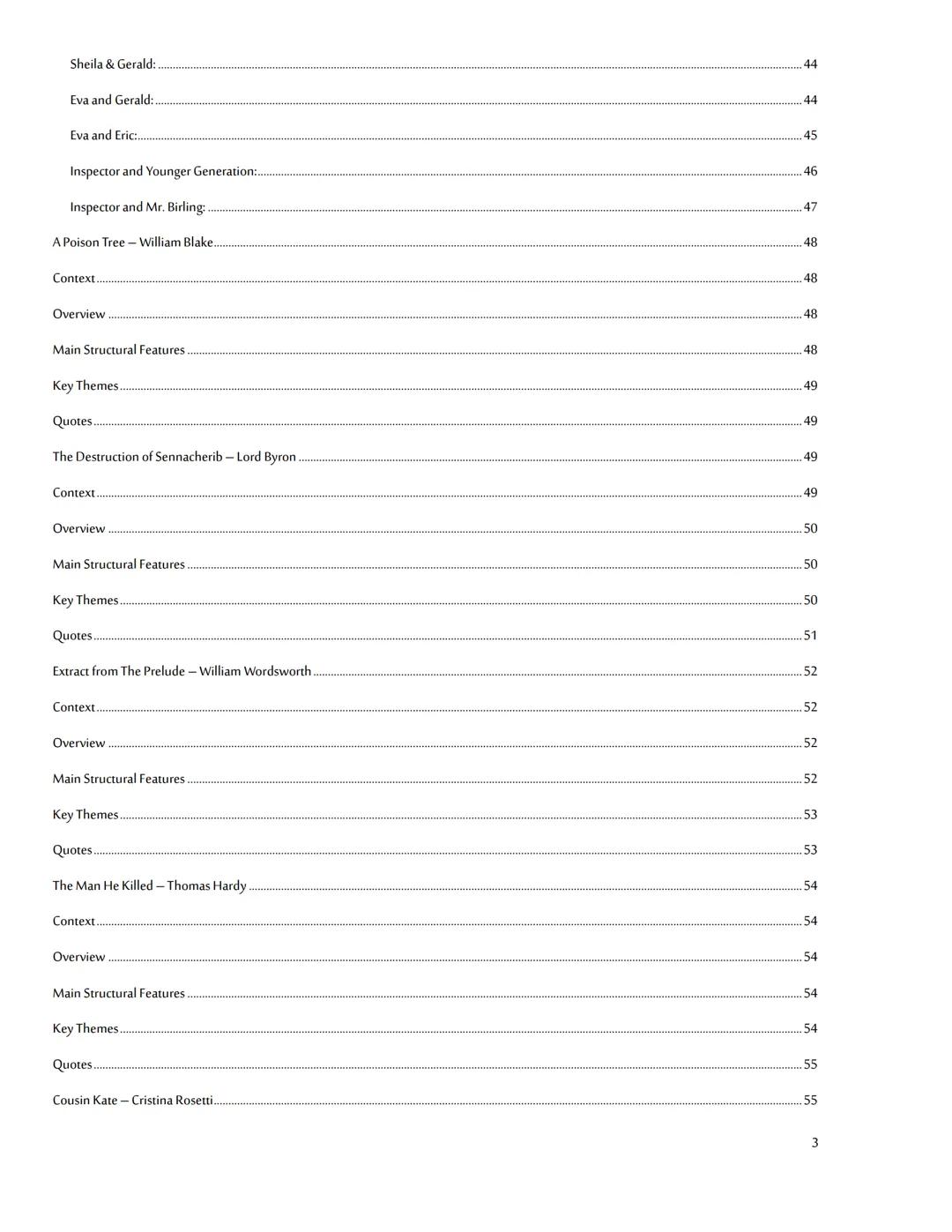 Quote Bank
Themes, Characters and Overviews Contents
Macbeth - William Shakespeare. 6
Overview 6
Characters
Macbeth 8
Lady Macbeth 8
Dun