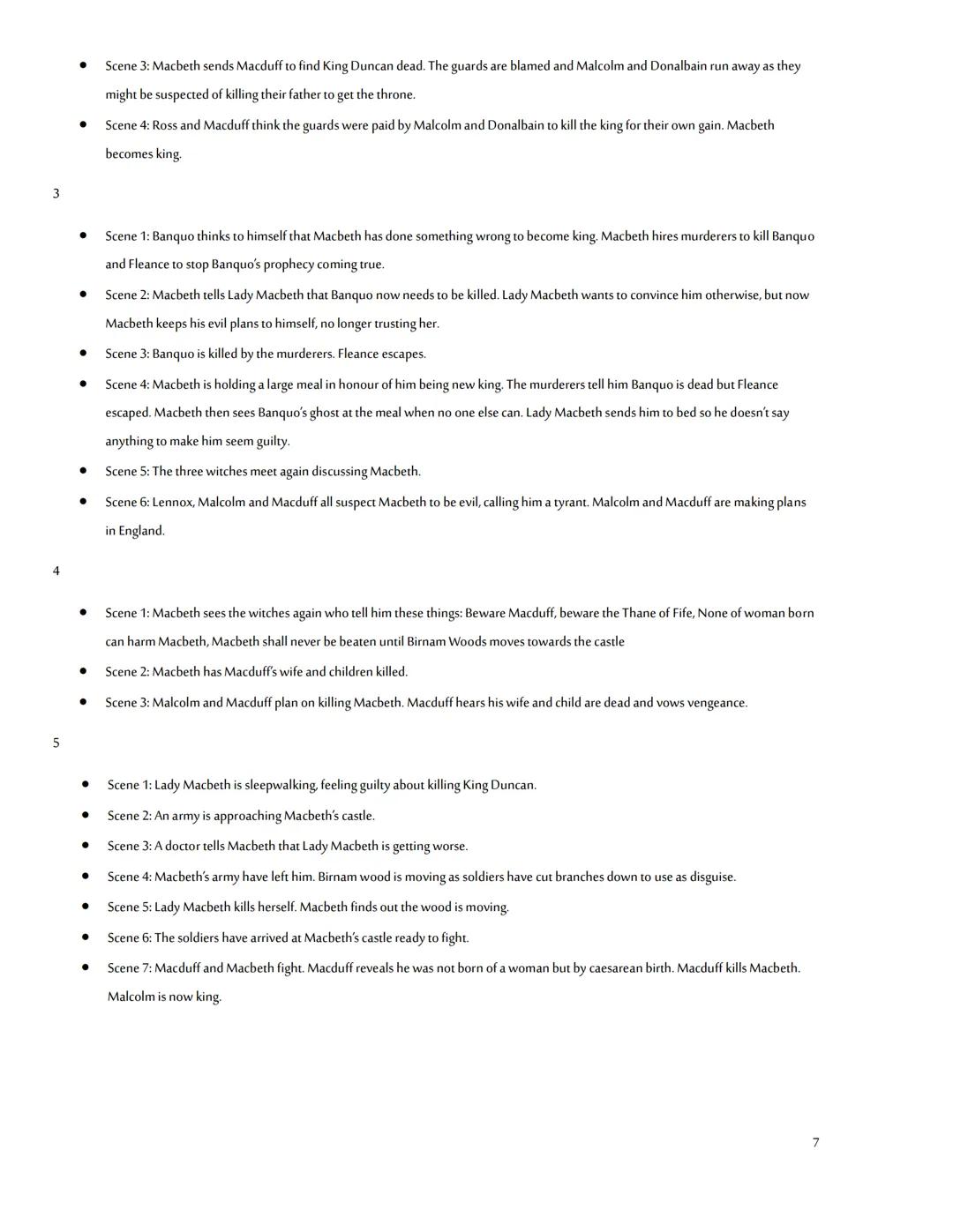 Quote Bank
Themes, Characters and Overviews Contents
Macbeth - William Shakespeare. 6
Overview 6
Characters
Macbeth 8
Lady Macbeth 8
Dun