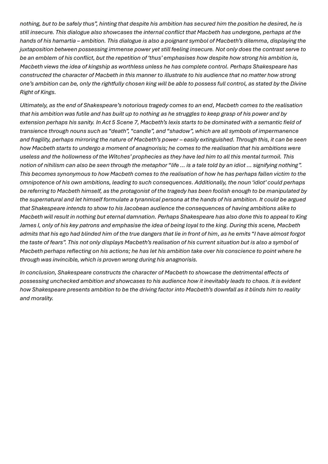 How does Shakespeare present ambition in 'Macbeth'?
In the cautionary tale 'Macbeth', William Shakespeare presents ambition to be the hamart