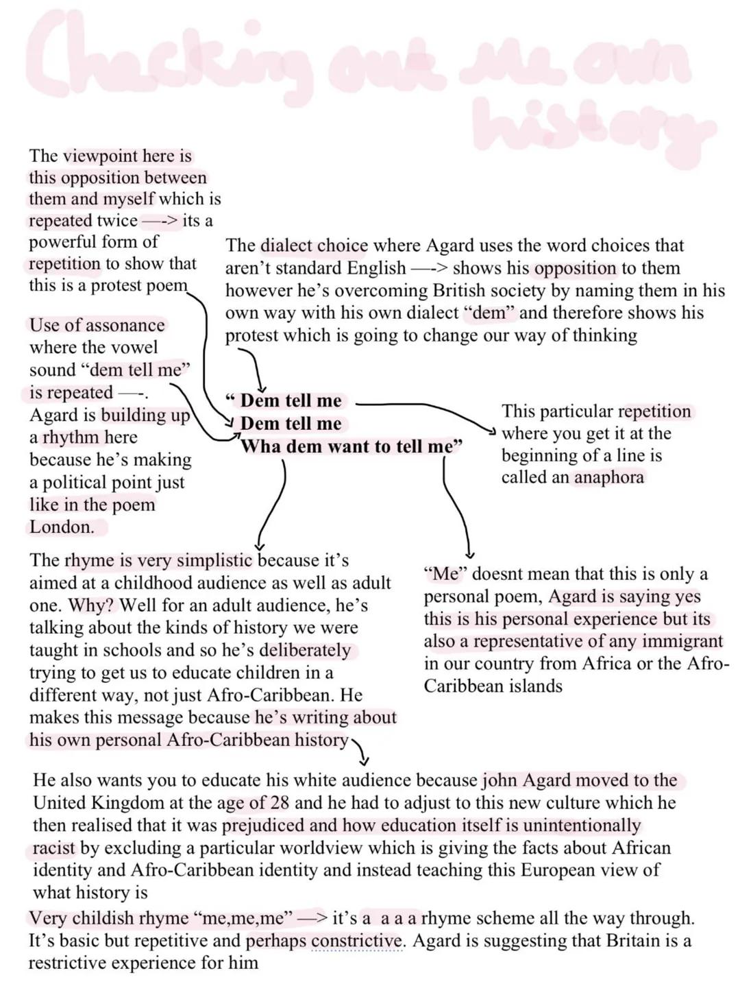 Chacking out Mẹ cơn
history
--> its a
The viewpoint here is
this opposition between
them and myself which is
repeated twice
powerful form of