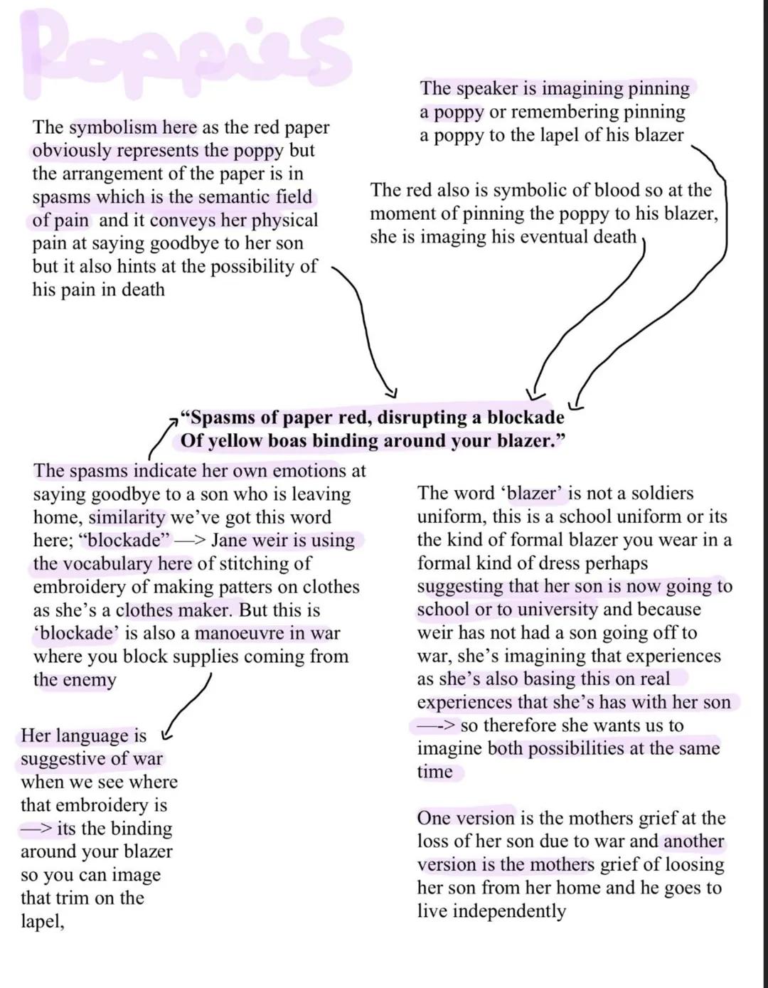 Roppies
The symbolism here as the red paper
obviously represents the poppy but
the arrangement of the paper is in
spasms which is the semant