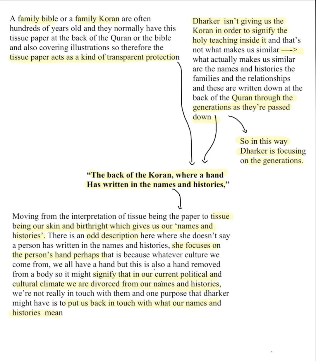 tissue
The semantic field here is
deliberately religious --> the
idea of light shining is Christian
imagery as its the idea of God's
light s