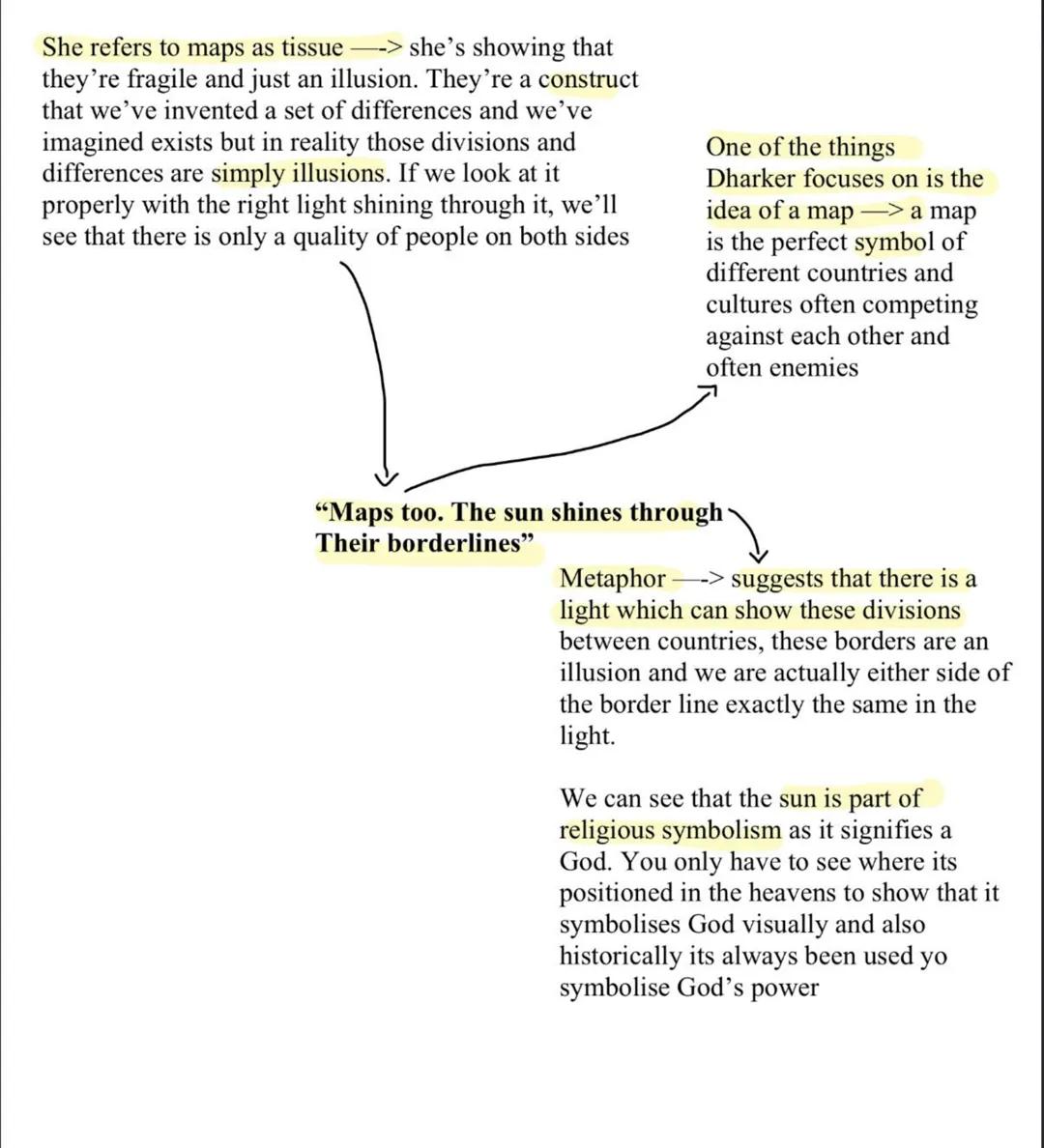 tissue
The semantic field here is
deliberately religious --> the
idea of light shining is Christian
imagery as its the idea of God's
light s