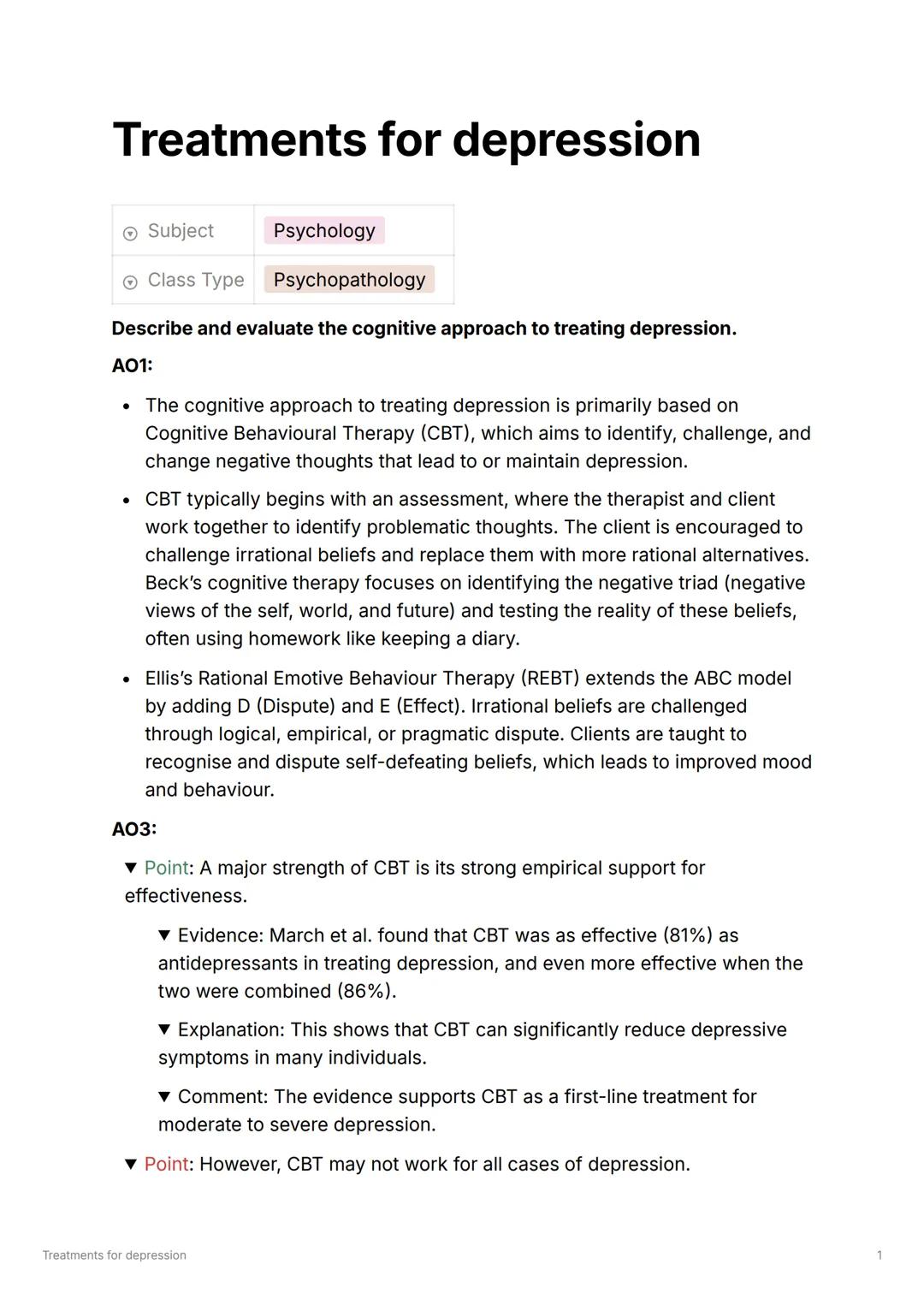 # PSYCHOPATHOLOGY Definitions of abnormality
Subject
Psychology
Class Type Psychopathology
Outline and evaluate four definitions of abnormal