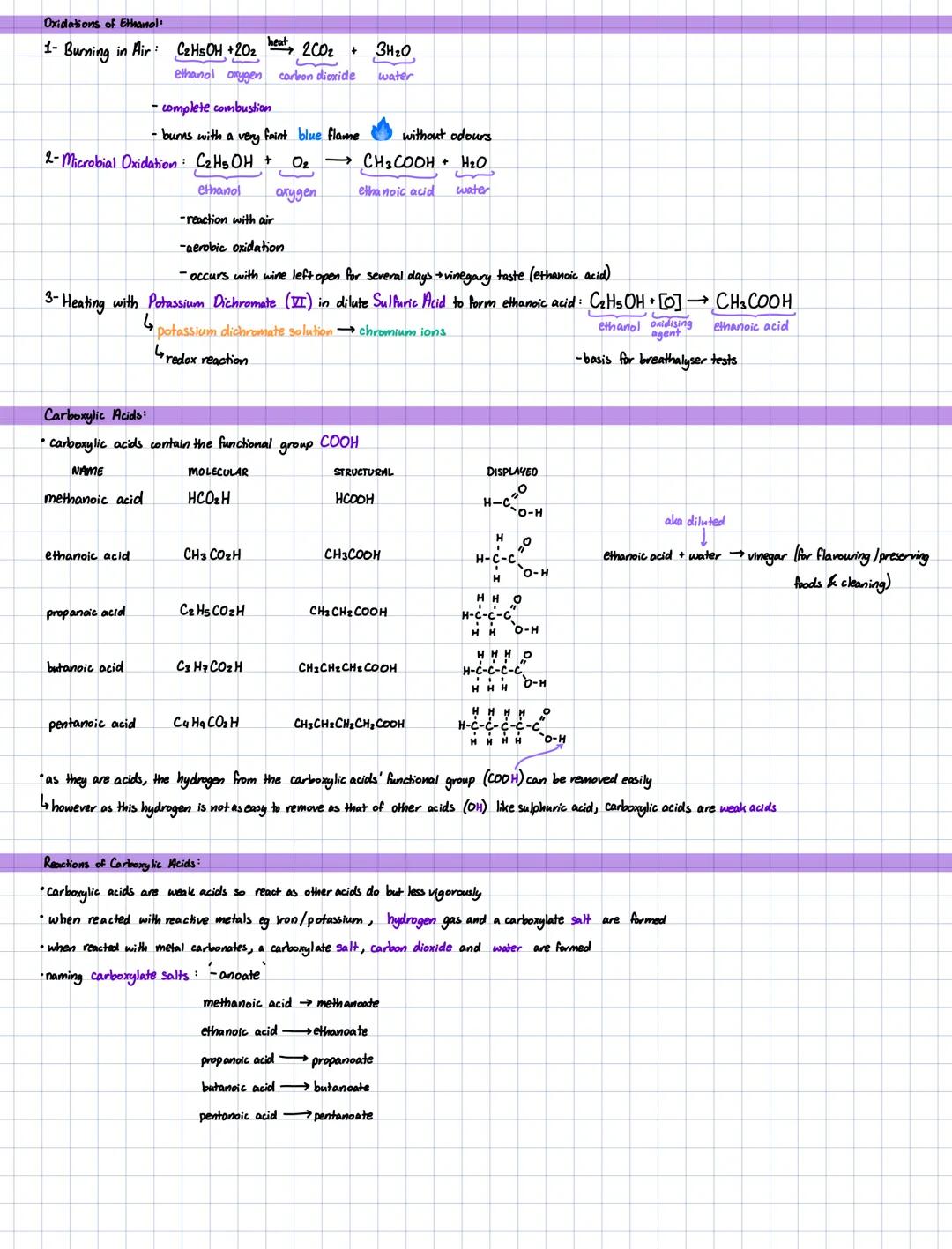 Chemistry: Organic III (Alcohols, Carboxylic Acids, Esters)