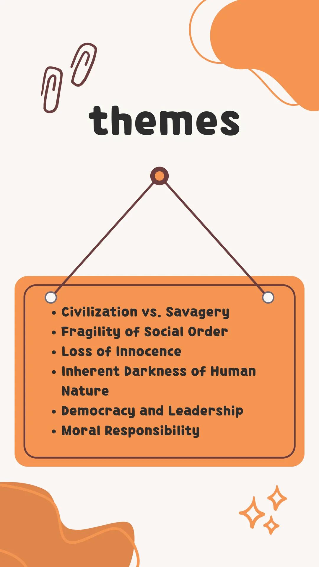 # Ralph
Full lord of the flies
analysis
---
Exam_Ready 00
themes
• Civilization vs. Savagery
• Fragility of Social Order
• Loss of Innocen