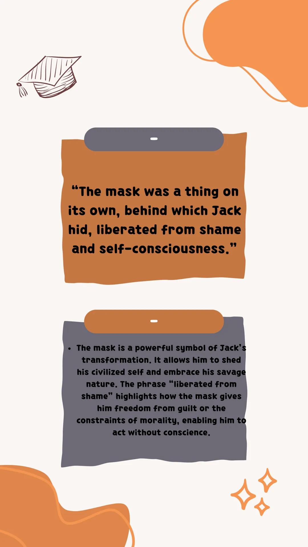 # Jack
Full lord of the flies
analysis
---
Exam_Ready # context
Jack represents the dark side of human nature and the ease with which civ