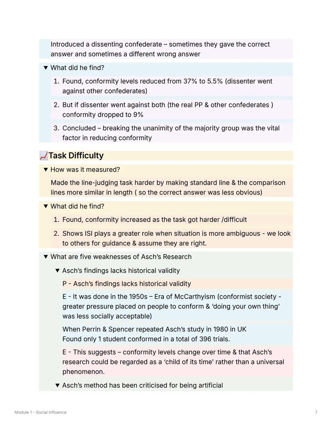 Module 1 - Social Influence
Types of Conformity
▼What is Compliance?
• Conforming to fit in with social norms & to seek social approval
• Go