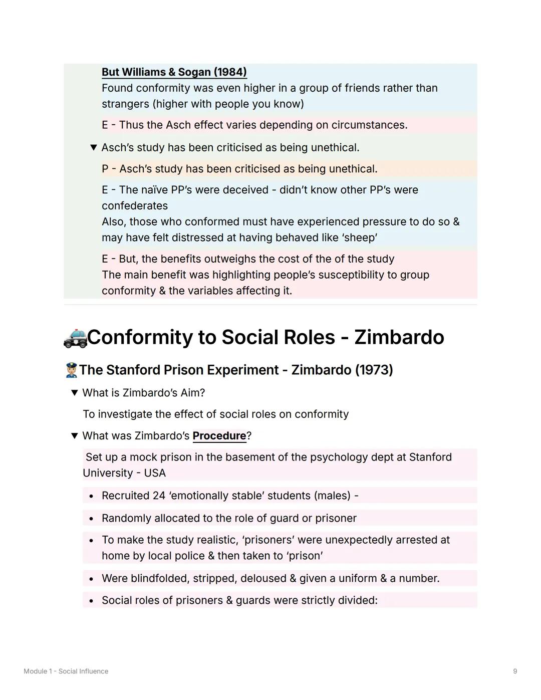 Module 1 - Social Influence
Types of Conformity
▼What is Compliance?
• Conforming to fit in with social norms & to seek social approval
• Go