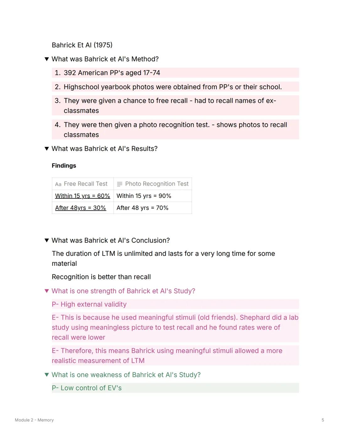 # Module 2 - Memory
▼ What are the three types of memory stores?
Sensory Register, Short term memory, Long Term Memory
12
34
# Coding
▼ W