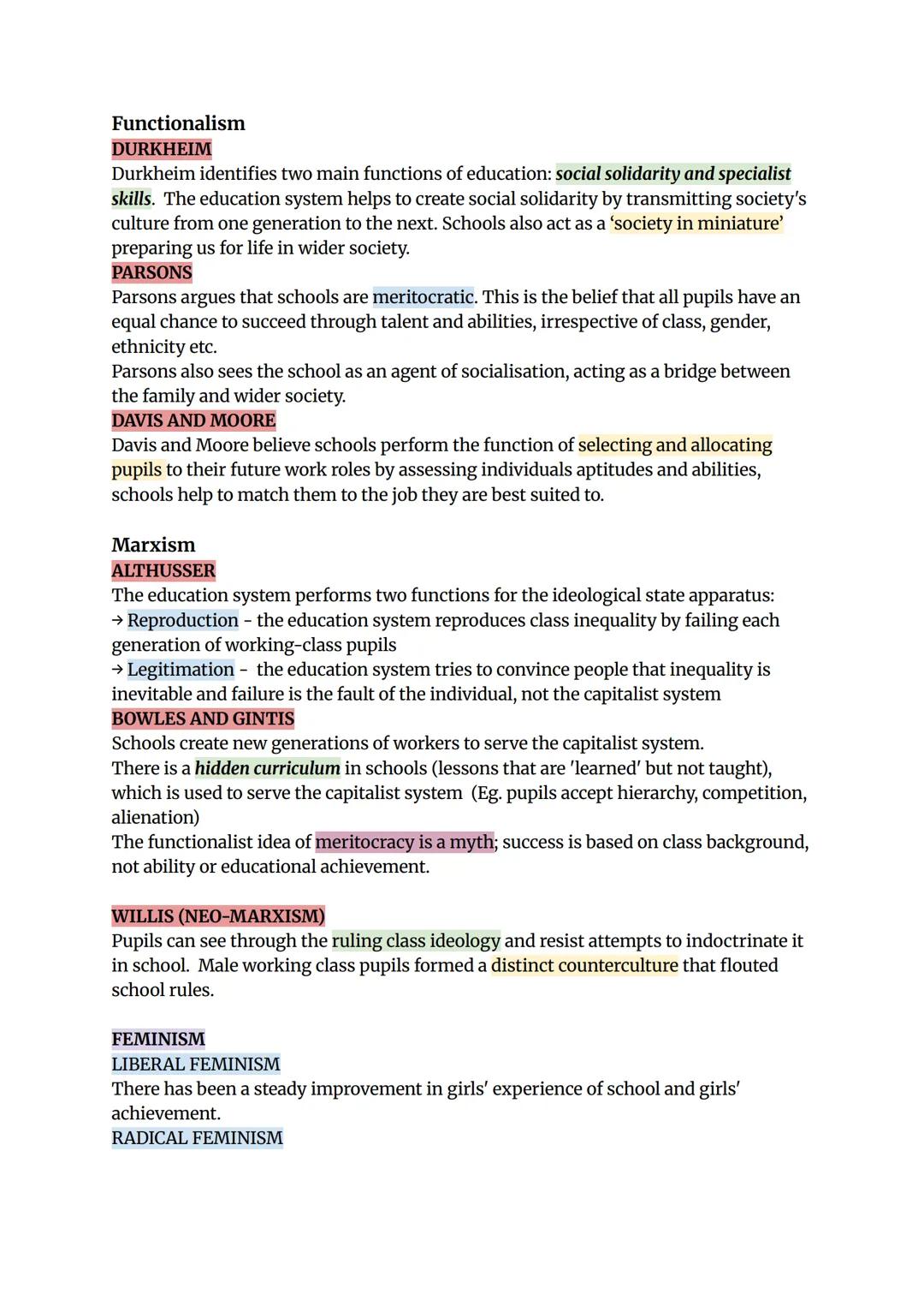 Topic 1: Class (external)
In a nutshell,
Sociology Education
Some sociologists believe that working class underachievement is due to factors