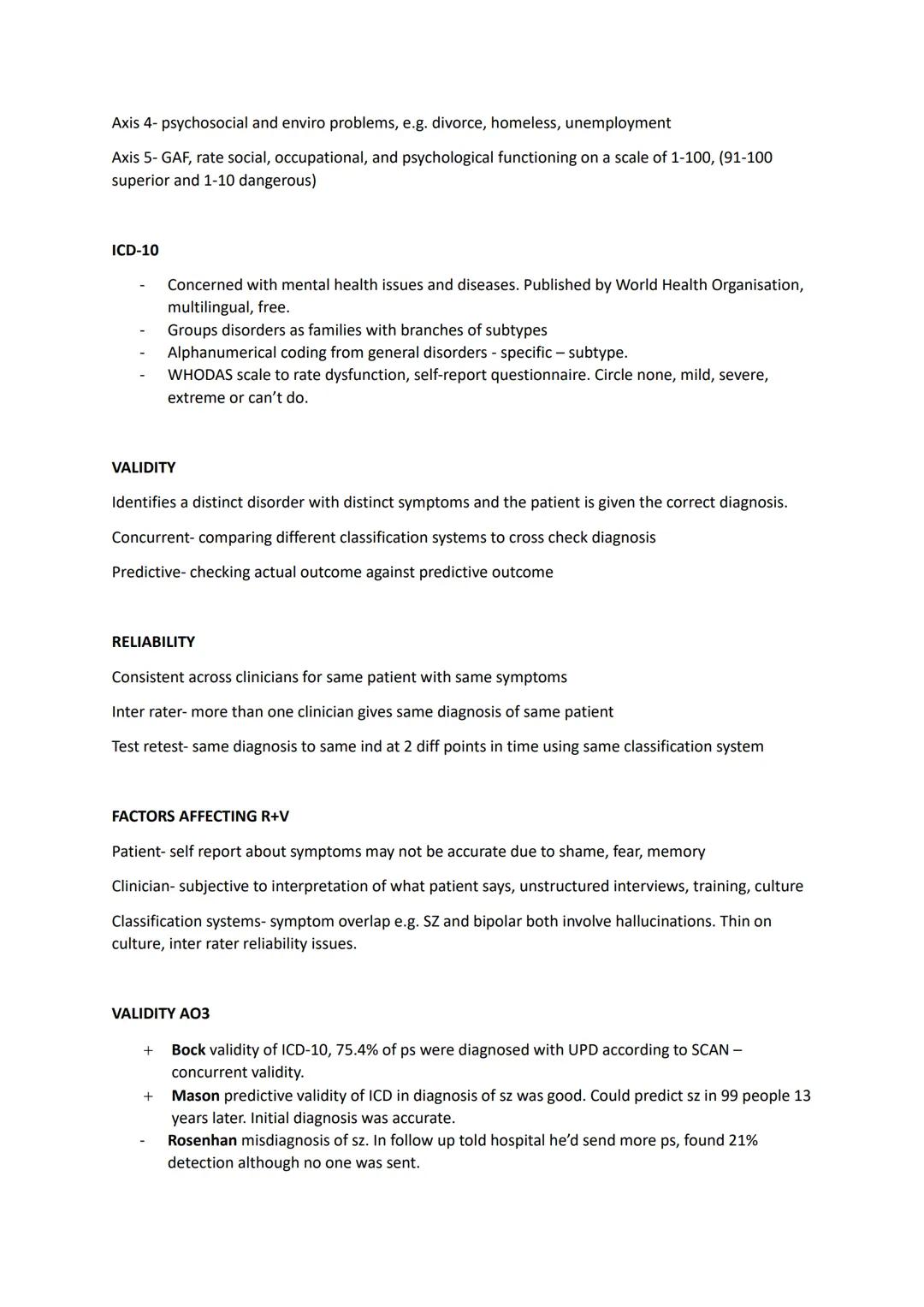 Deviance-
CLINICAL NOTES
Abnormality is statistically infrequent. Behaviour that exists 2 SD's from the mean.
Dysfunction-
Abnormality is no
