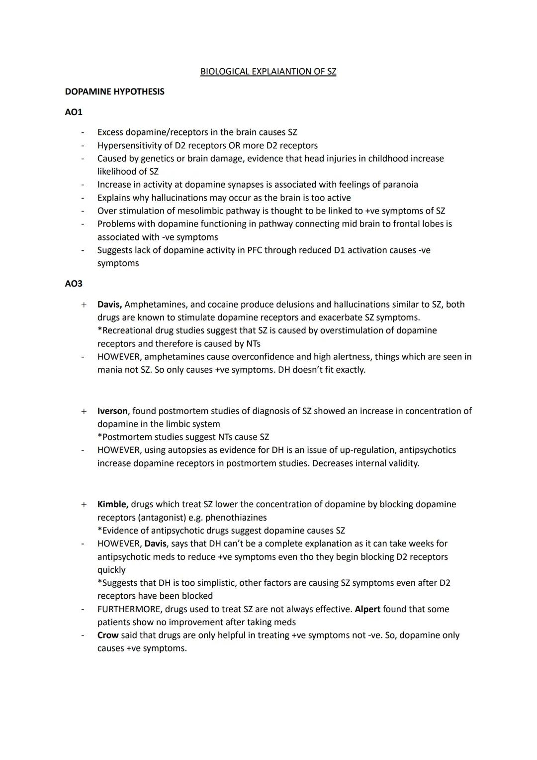 Deviance-
CLINICAL NOTES
Abnormality is statistically infrequent. Behaviour that exists 2 SD's from the mean.
Dysfunction-
Abnormality is no