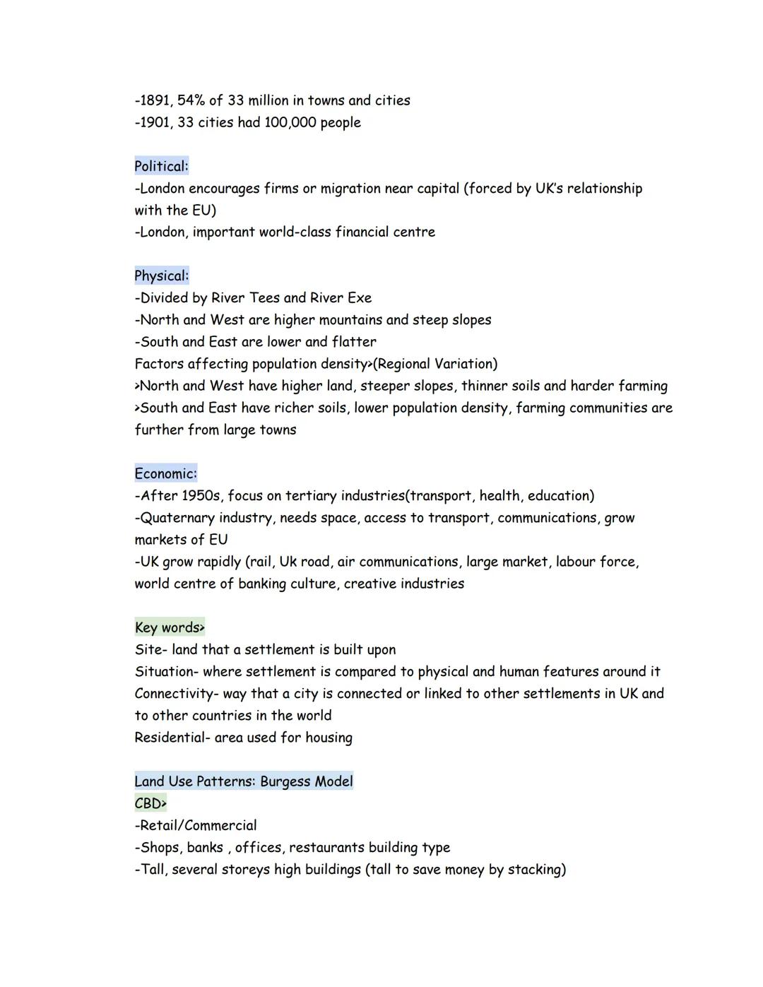 Changing Cities:
Definitions:
Types of Countries>
Developing- country with low human development
Emerging- country with high and medium deve