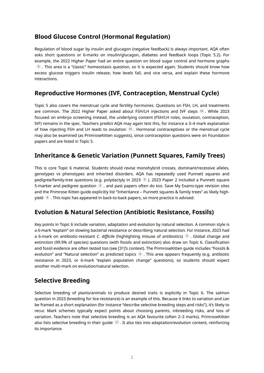 Predicted Topics for AQA Combined Science
(Trilogy) Biology Paper 2 - Higher Tier (2025)
Topic
Reason for Prediction
Reflex Arc (nervous sys