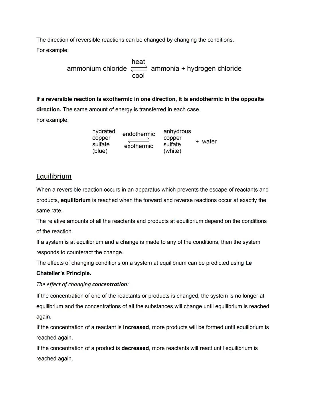 The rate and extent of chemical change
The rate of a chemical reaction can be found by measuring the quantity of a reactant used or
the quan