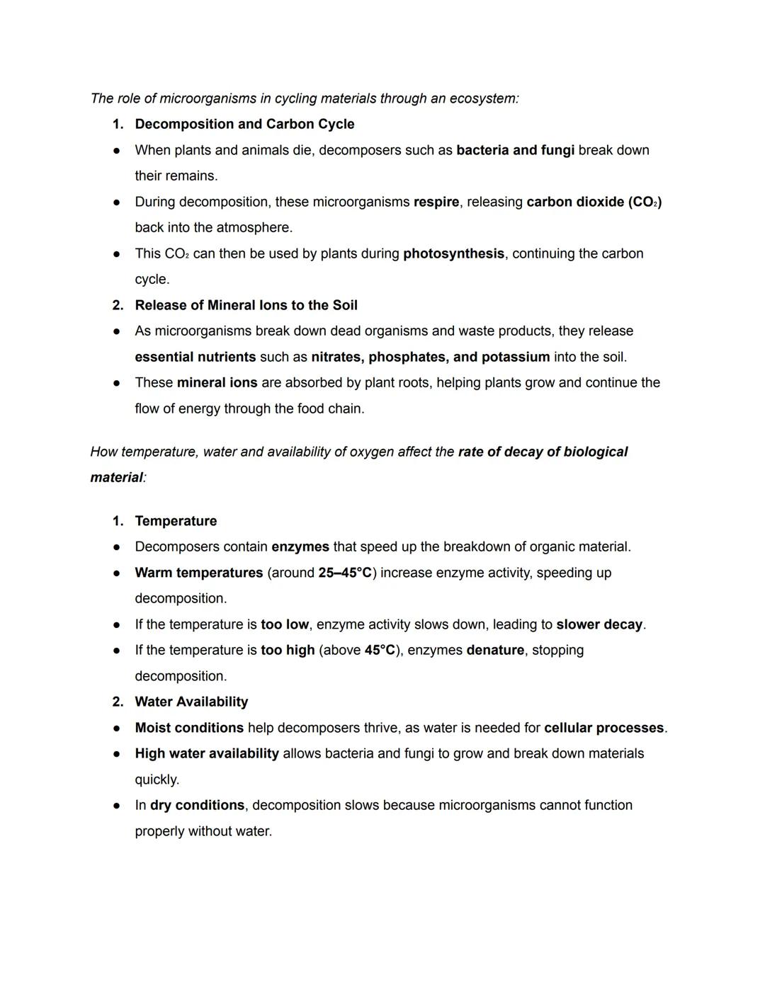 Ecology
Communities
An ecosystem = the interaction of a community of living organisms (biotic) with the non-living
(abiotic) parts of their