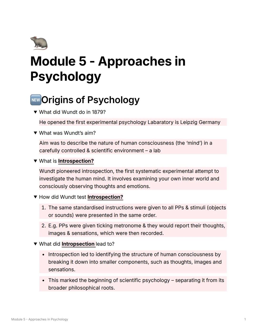 Approaches in Psychology