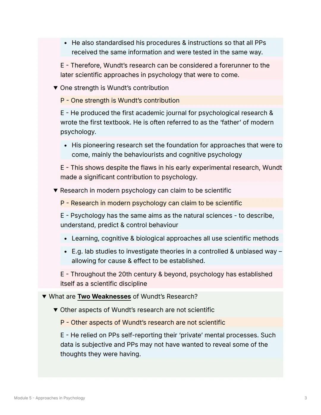 Module 5 - Approaches in
Psychology
NEW Origins of Psychology
▼What did Wundt do in 1879?
He opened the first experimental psychology Labara