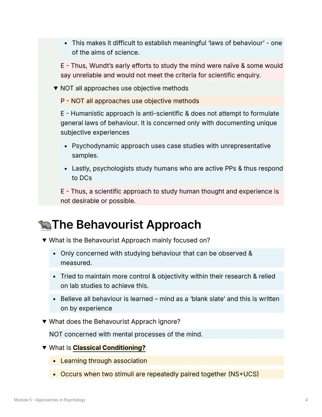 Module 5 - Approaches in
Psychology
NEW Origins of Psychology
▼What did Wundt do in 1879?
He opened the first experimental psychology Labara