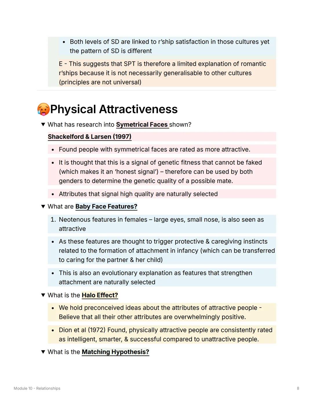 Module 10 - Relationships
Sexual Selection and Human
Reproductive Behaviour
▼What is Sexual Selection?
Attributes or behaviours that increas