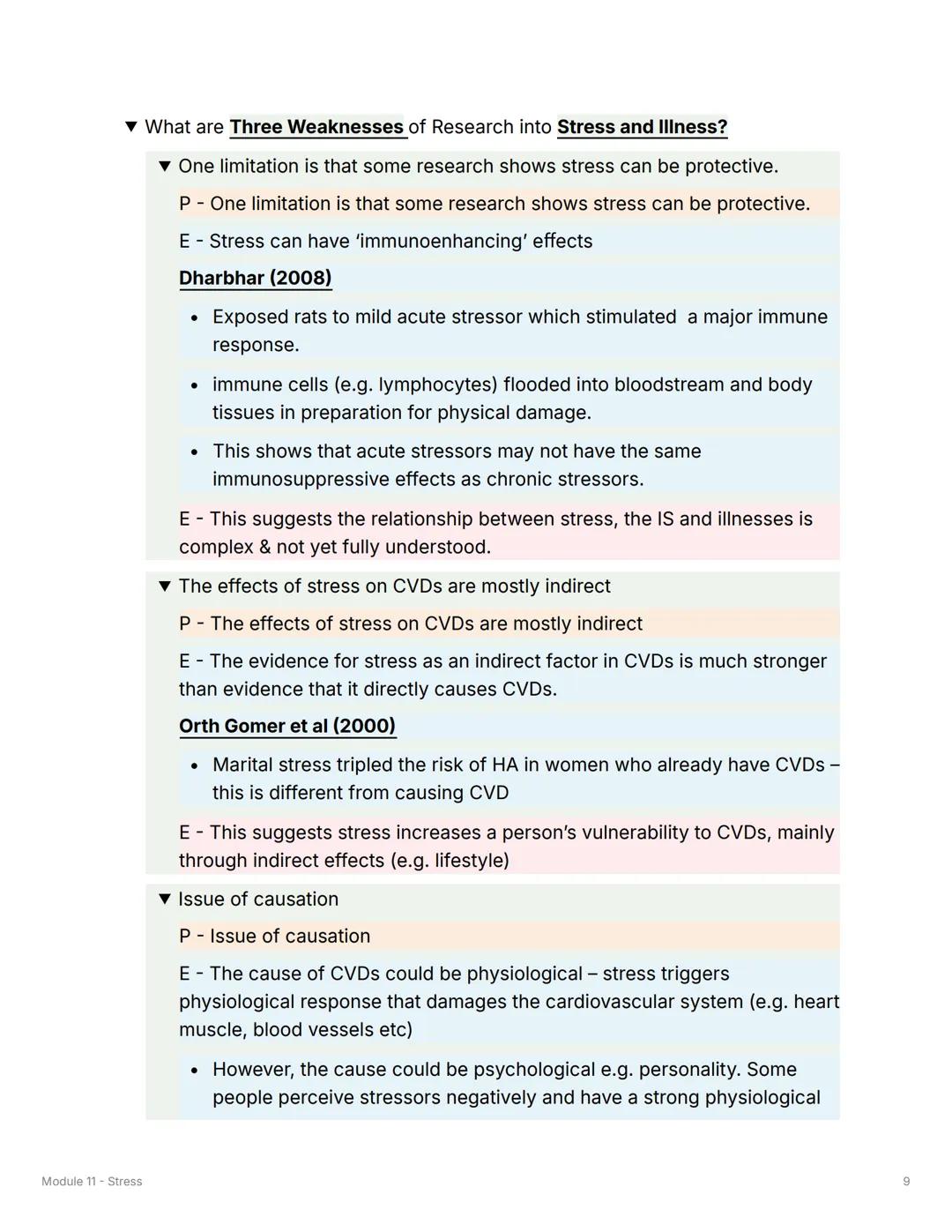 >>
Module 11 - Stress
Physiology of Stress
General Adaptation Syndrome (GAS) - Selye (1936)
▼ What is the First stage?
Alarm Reaction
• Sely