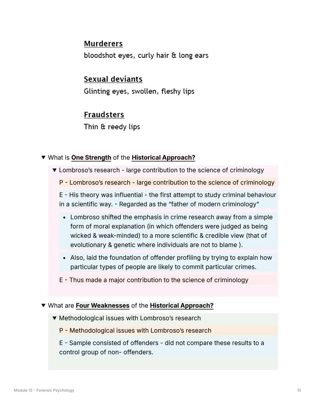 Module 12 - Forensic
Psychology
TOP Top Down Approach
▼What is Offender Profiling?
• Investigative tool employed by the police when solving