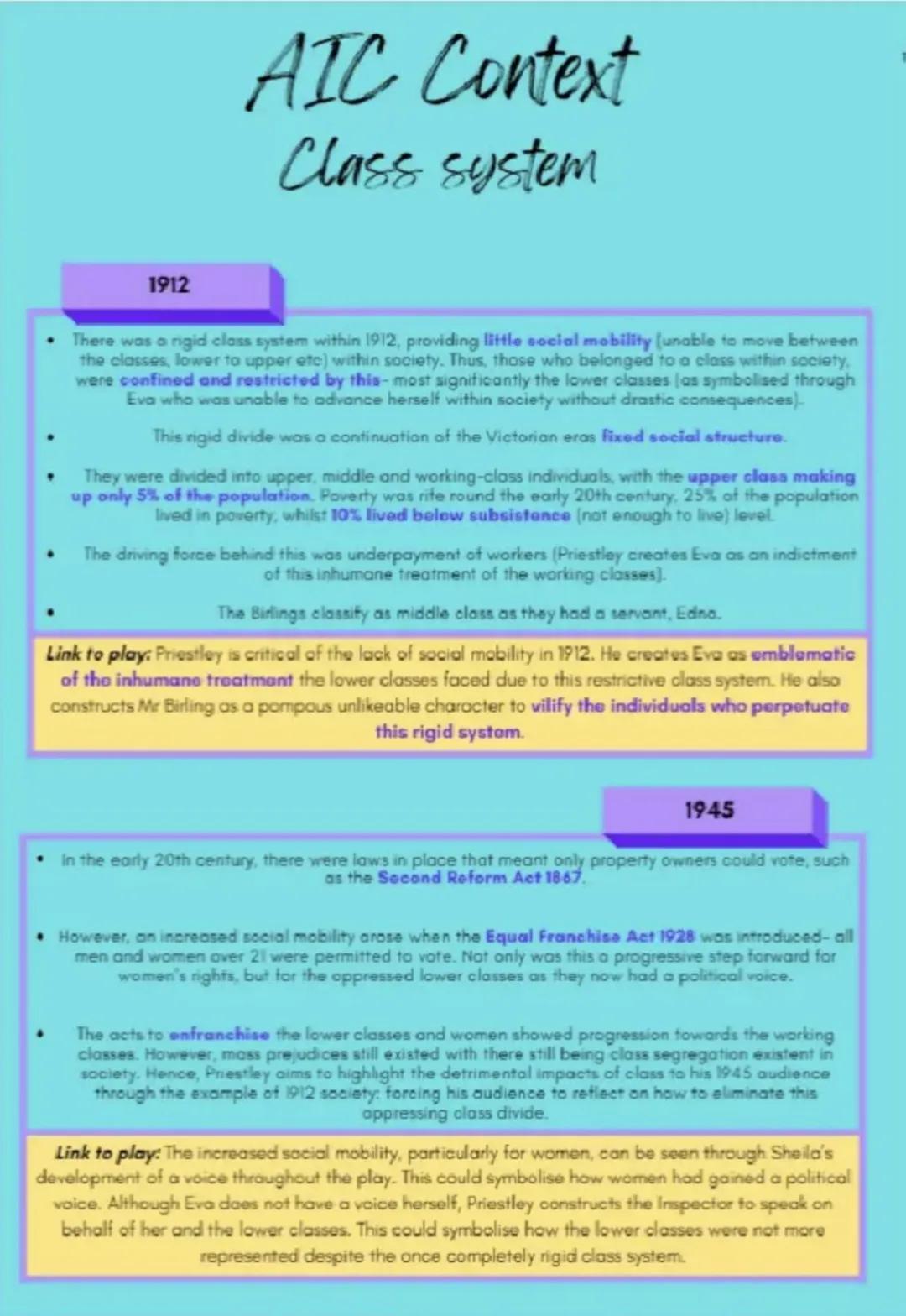 An Inspector Calls Lightup Hub Notes