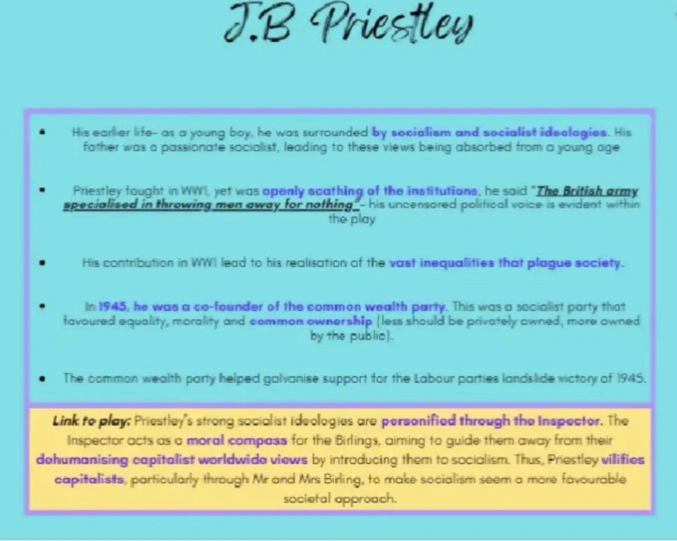 AIC Context
Class system
1912
* There was a rigid class system within 1912, providing little social mobility (unable to move between
the cla