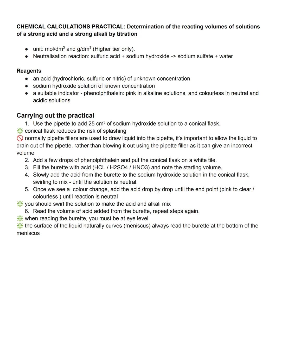 CHEMISTRY PAPER 1 REQUIRED PRACTICALS
Soluble salts PRACTICAL: Preparation a salt from an insoluble metal oxide or carbonate
Copper Sulfate