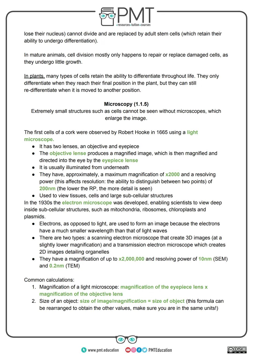 # AQA Biology GCSE
## Topic 1: Cell Biology
### Notes
Content in bold is for higher tier only.
Content is for both separate science and d
