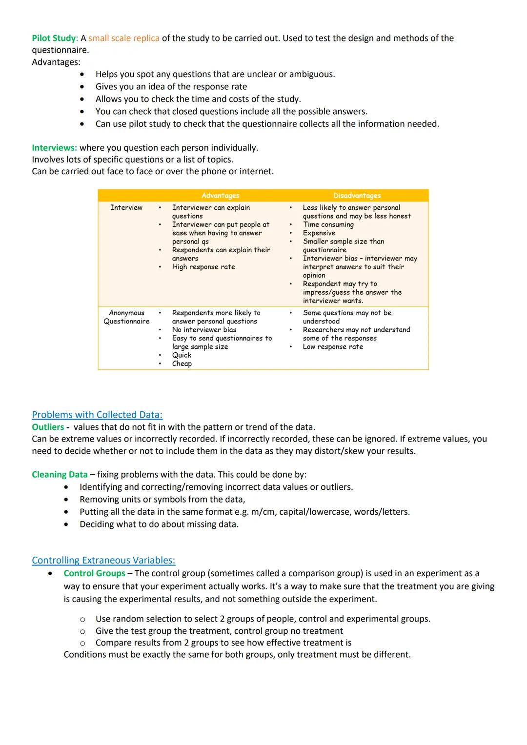 # Edexcel GCSE Statistics
(9-1) Revision Notes # Chapter 1: Collection of Data
## Types of Data
* **Raw Data** – Unprocessed. Just been co