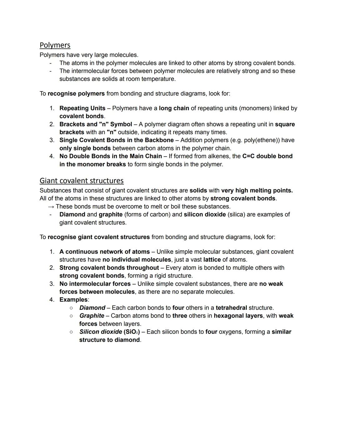 Bonding, structure, the properties of matter
Chemical bonds
There are three types of strong chemical bonds: ionic, covalent and metallic.
Fo