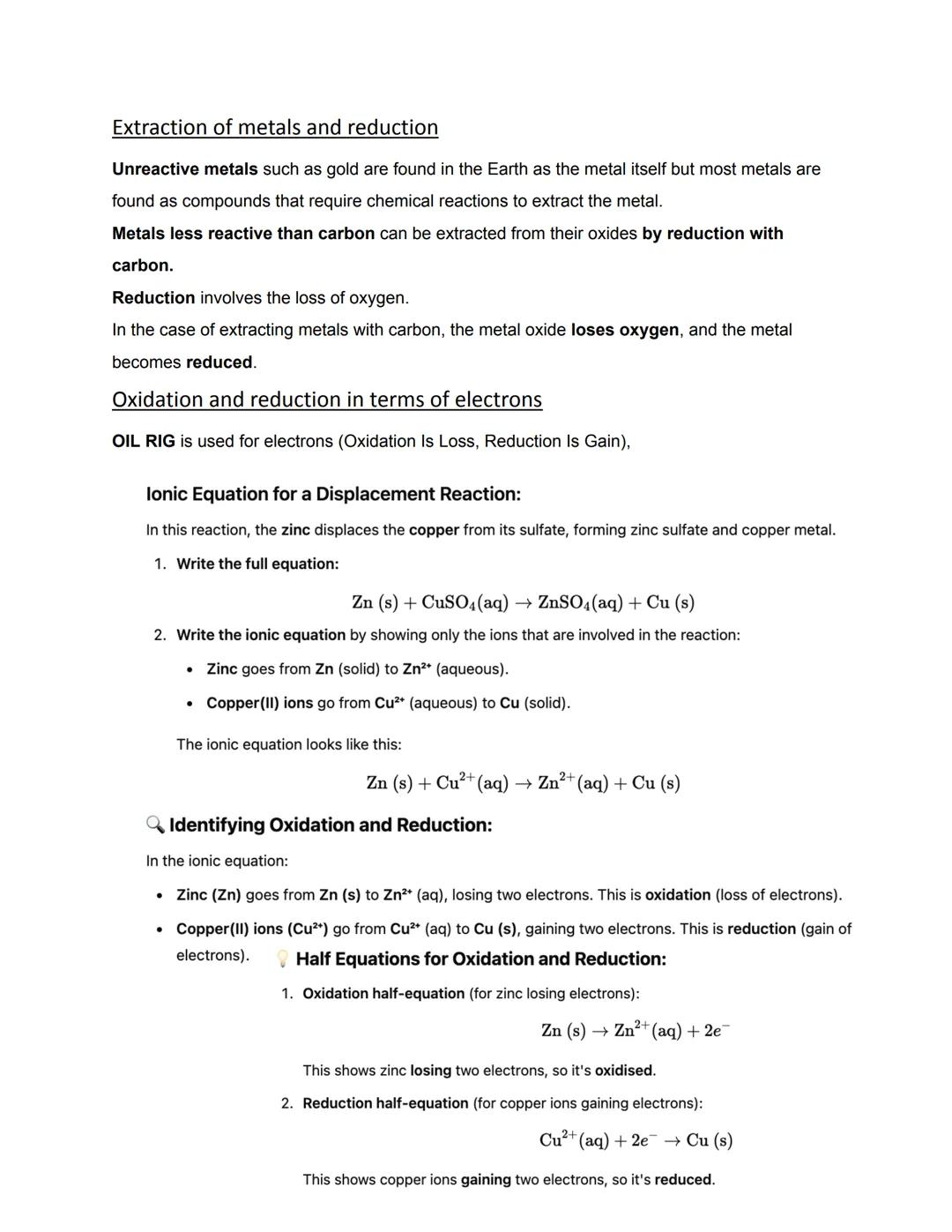 --- OCR Start ---
Chemical Changes
Metal Oxides
Metals react with oxygen to produce metal oxides.
The reactions are oxidation reactions beca