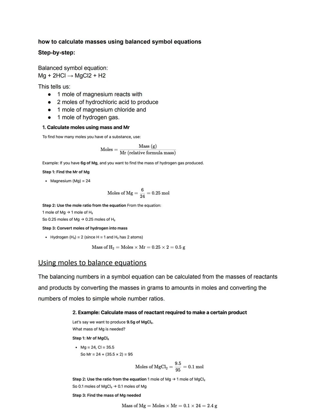 # Quantitative chemistry
The law of conservation of mass states that no atoms are lost or made during a chemical reaction so the mass of th